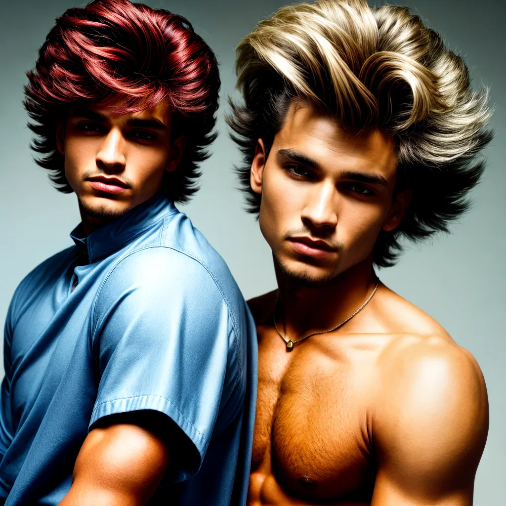 jovem mullet retro estiloso