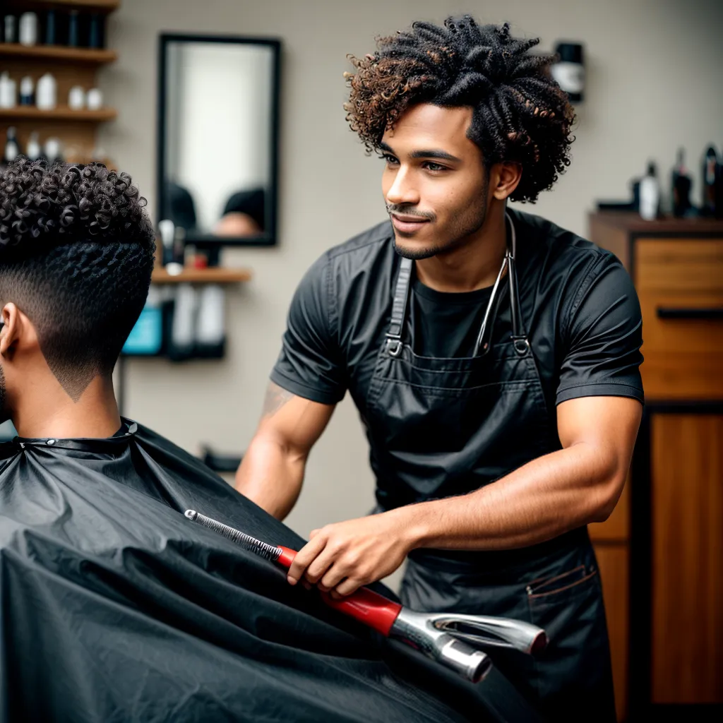 corte cabelo masculino estiloso barbeiro