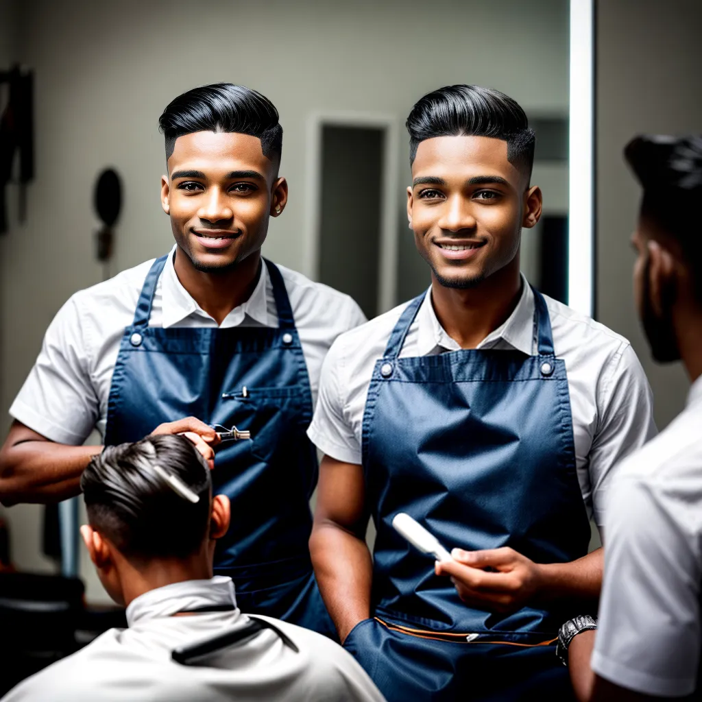 corte cabelo homem sorriso barbeiro
