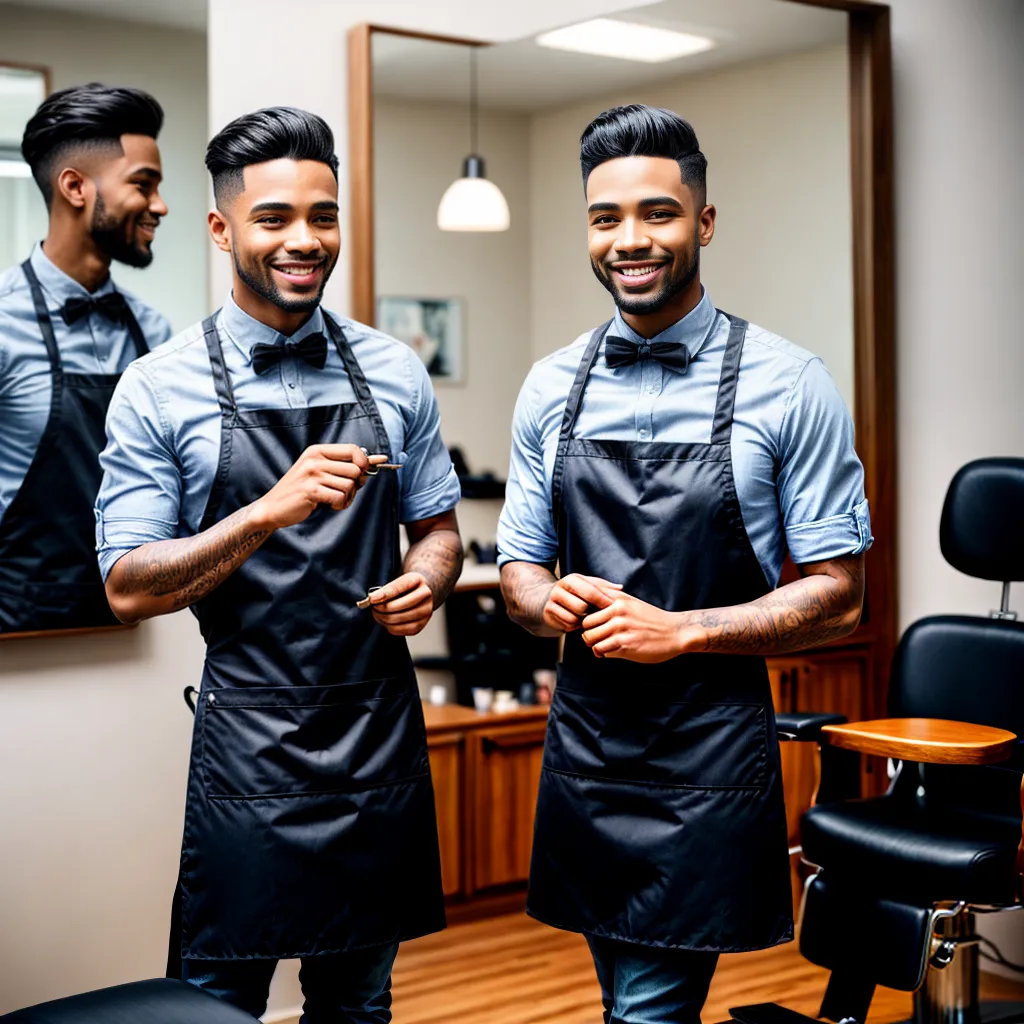 sorriso corte cabelo estiloso barbeiro