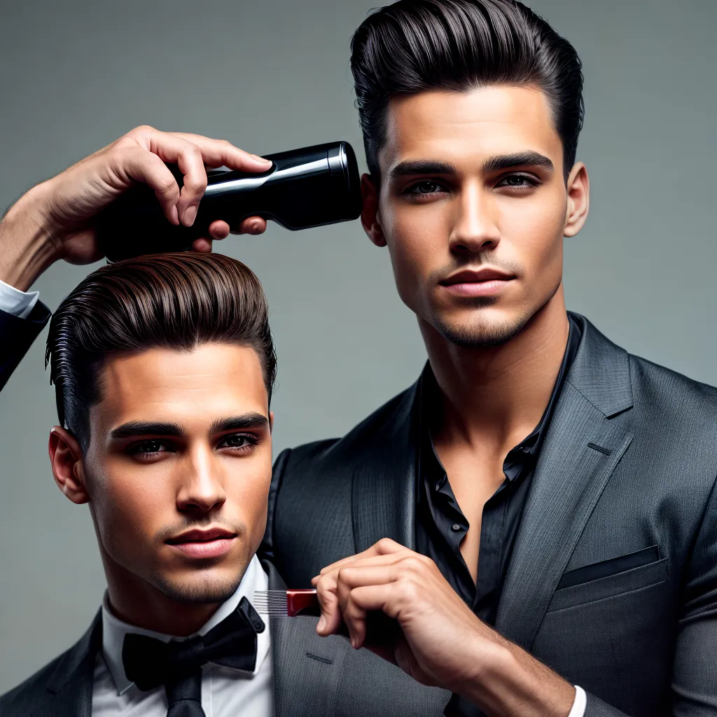 homem estiloso penteando cabelo gel