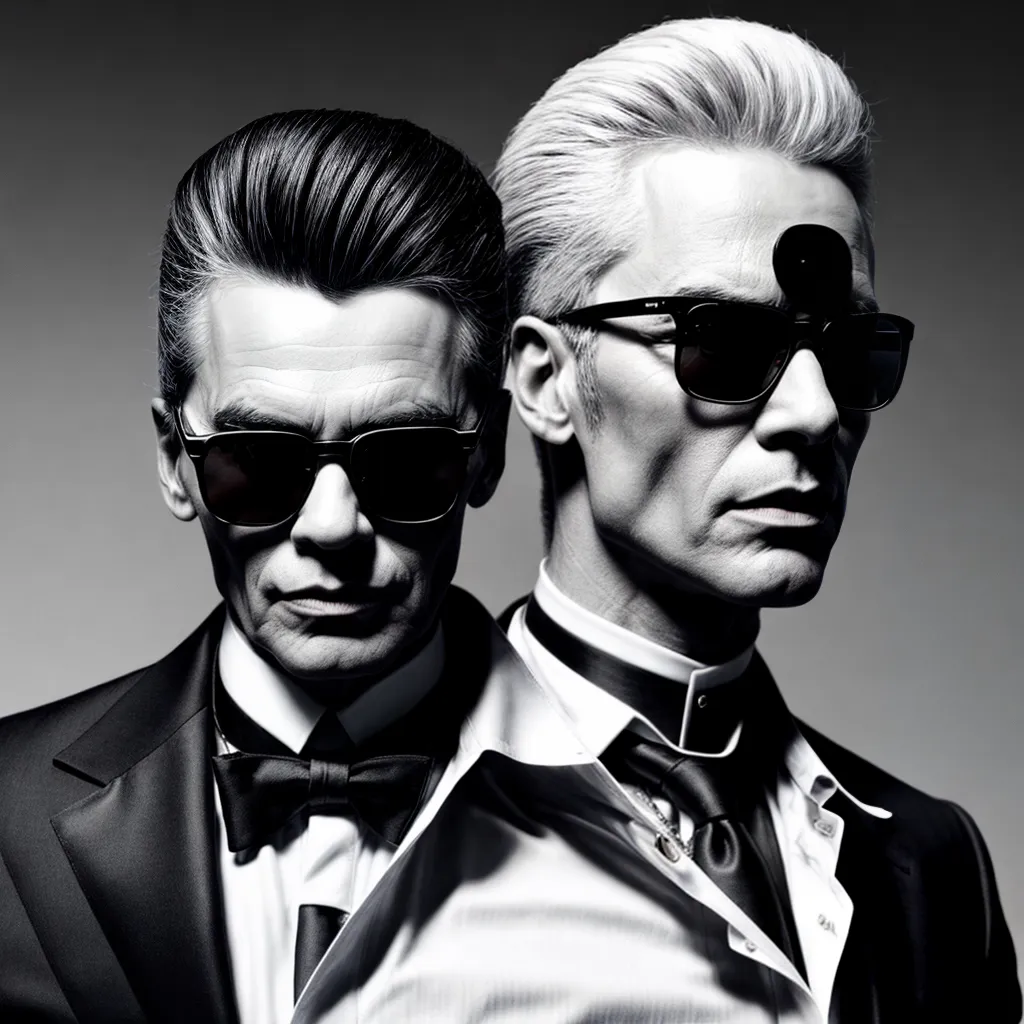 corte cabelo preto branco lagerfeld