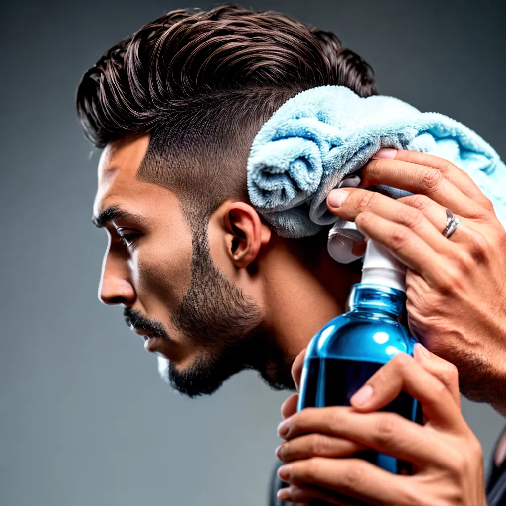 higiene capilar homem maos shampoo