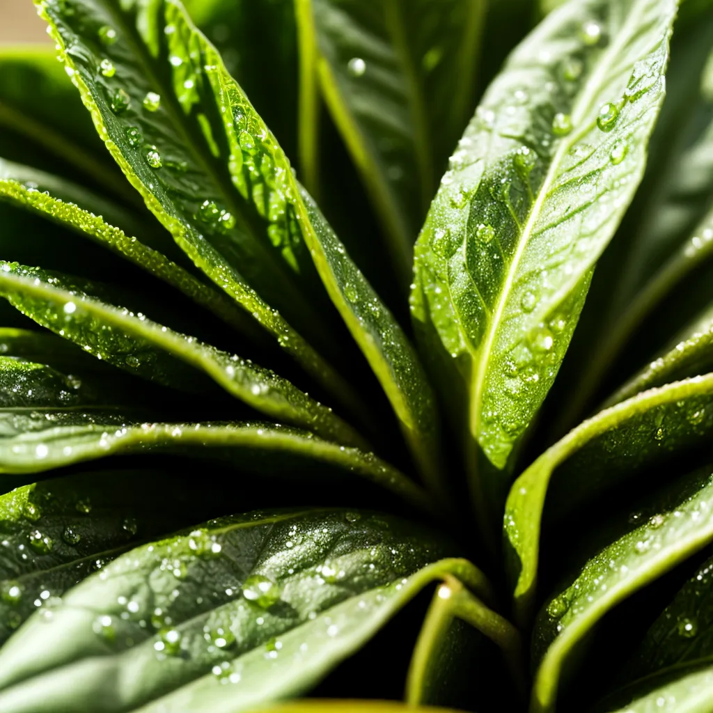 folha verde vibrante vitamina b5