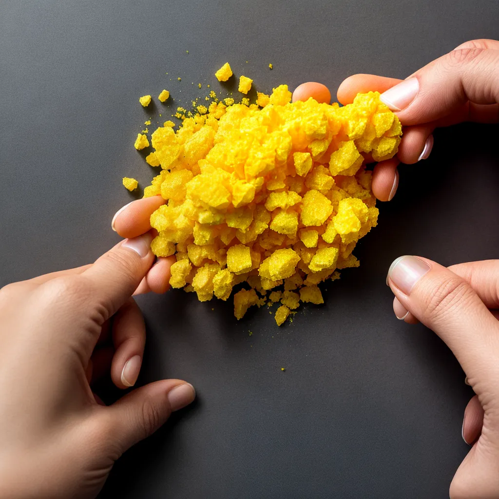 cristais sulfur amarelo cabelo
