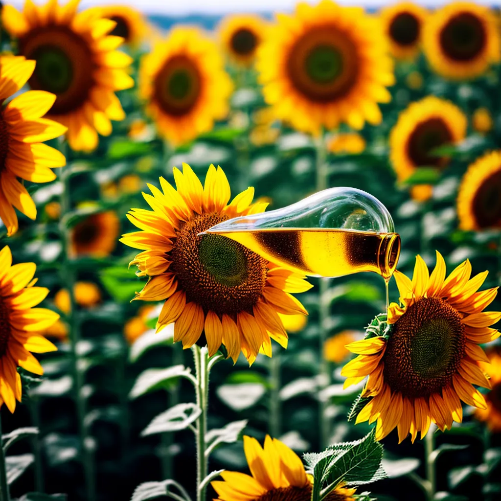 oleo girassol raios sol maos campo oleo girassol raios sol maos campo