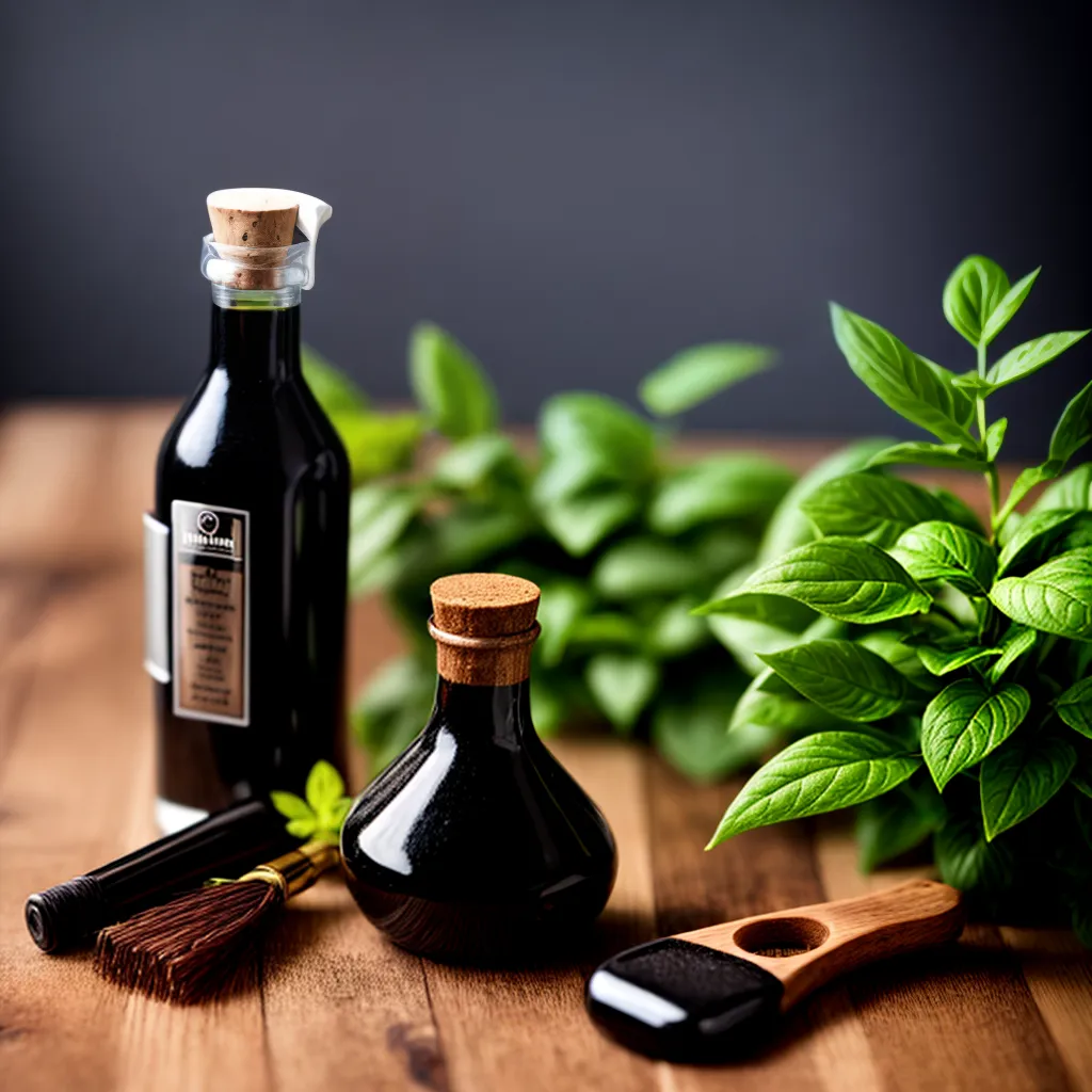 vinagre balsamico escova cabelo planta