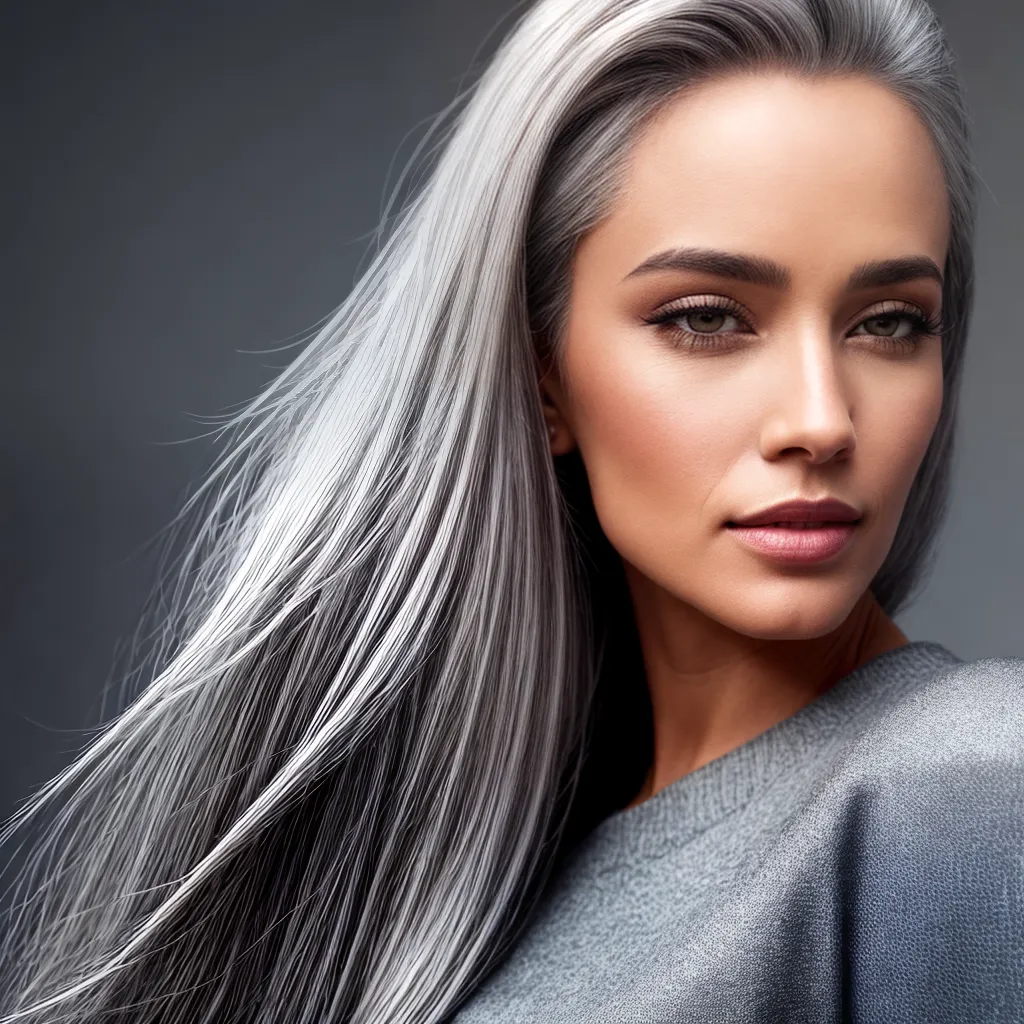 cabelo prateado saudavel elegante