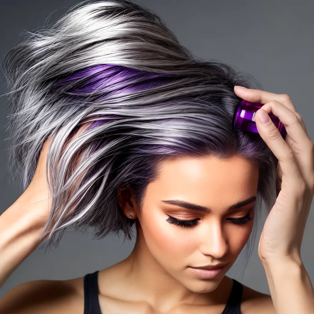 massagem shampoo roxo cabelo prateado
