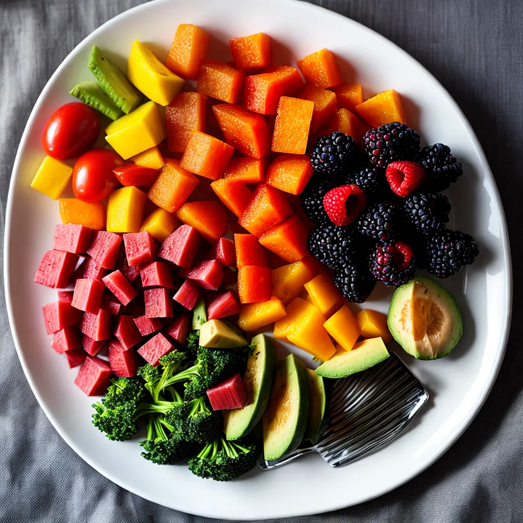 prato colorido frutas legumes cuidado capilar