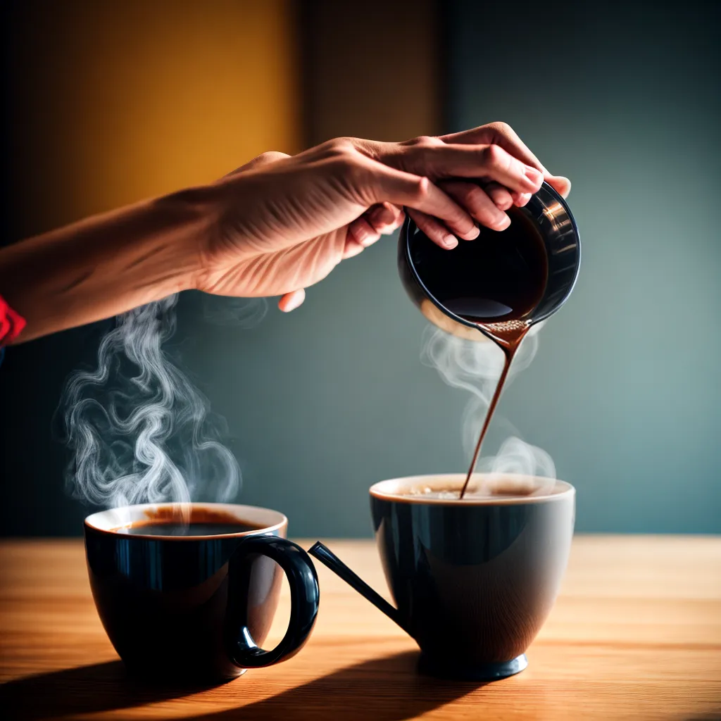 cafe mulher mao xicara vapor