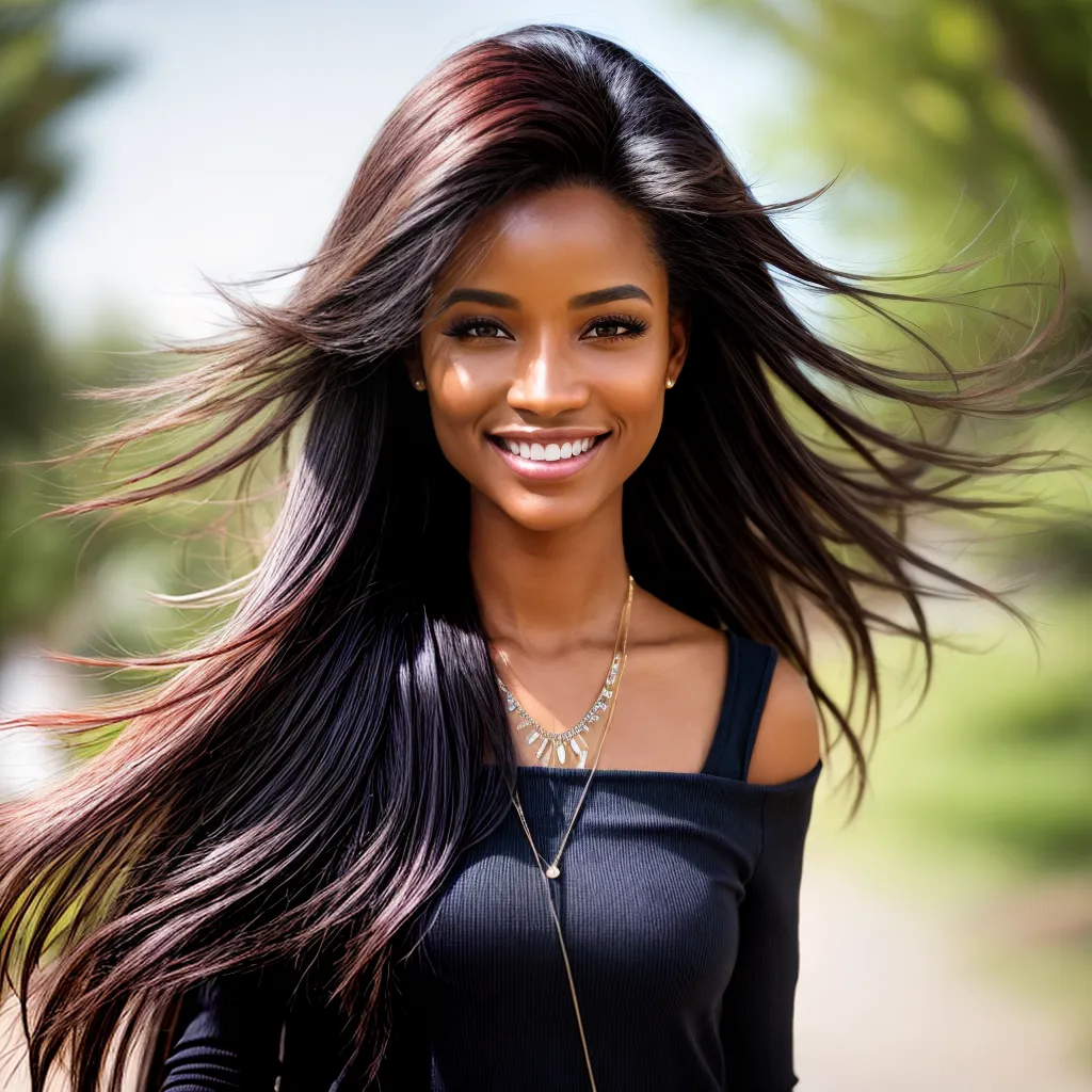 mulher cabelo liso brilho autoconfianca