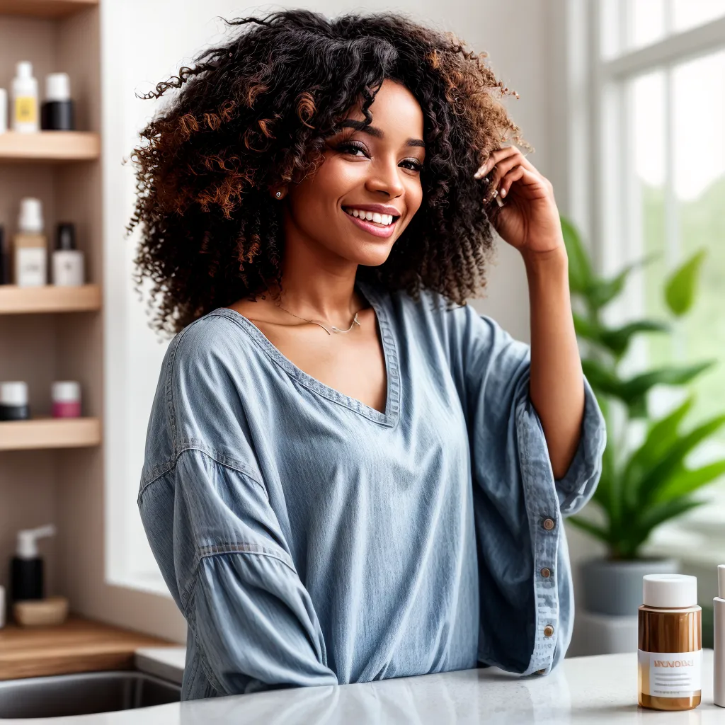 mulher cabelo cacheado mascara nutritiva 1