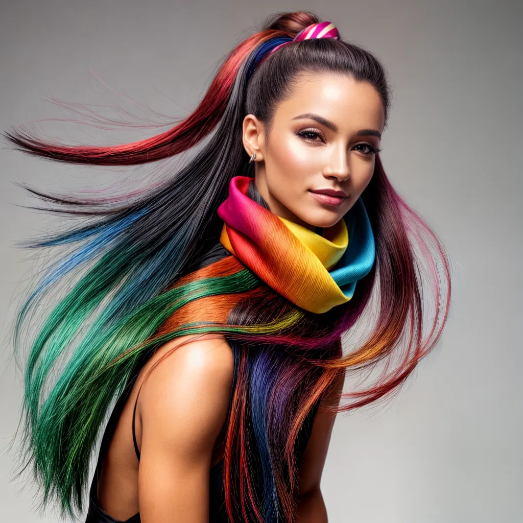 mulher cabelo longo ponytail elegante 6 mulher cabelo longo ponytail elegante 6