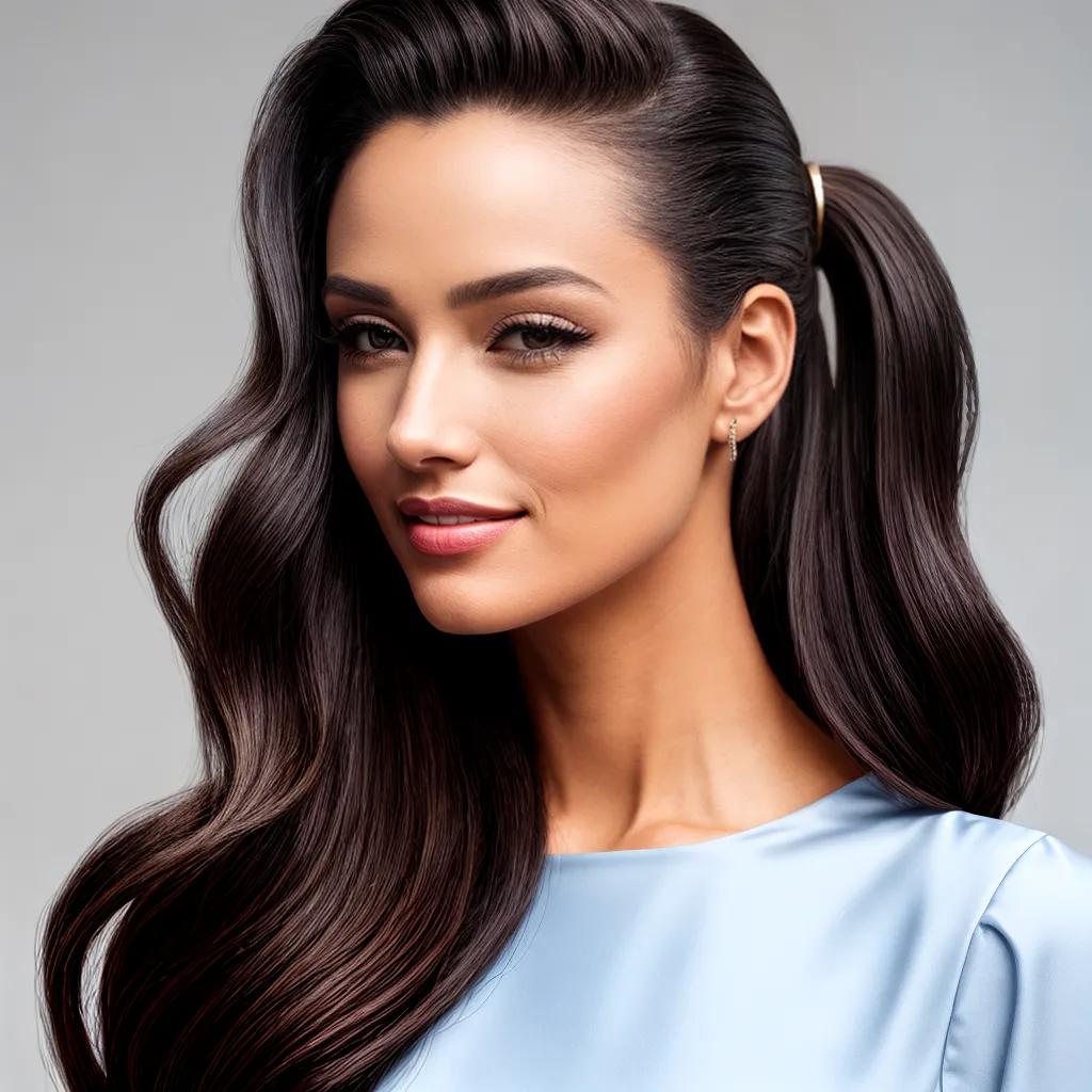 mulher penteado ponytail elegante 1 mulher penteado ponytail elegante 1
