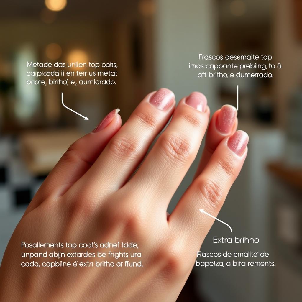 Qual a diferença entre o esmalte top coat e extra brilho?