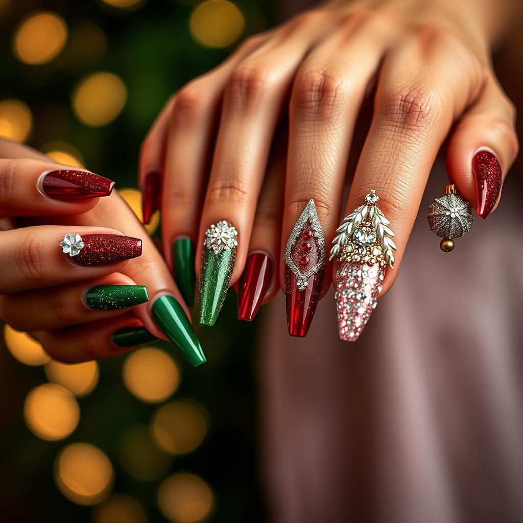 Unha bailarina decorada para Natal e Ano Novo: 26 ideias para arrasar