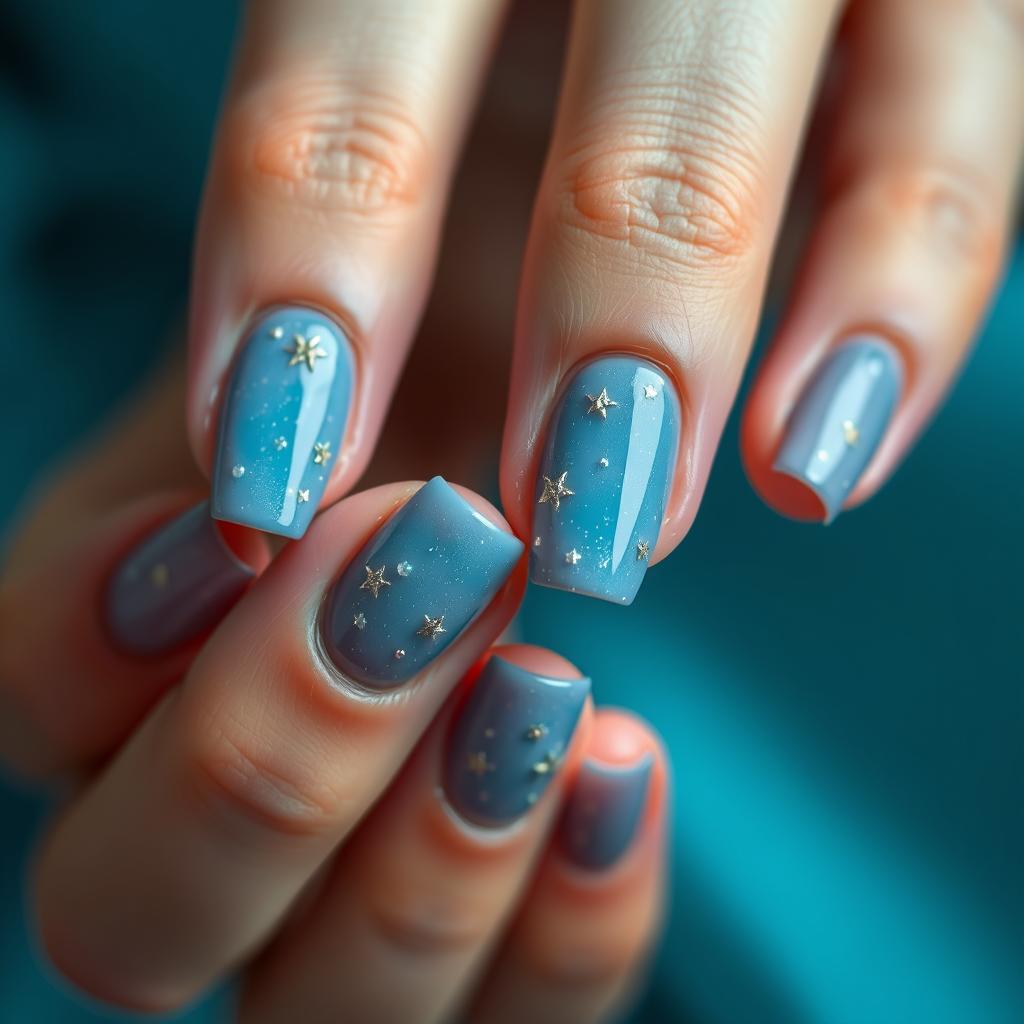 Unhas com inspiração celestial: estrelas, luas e muito charme nas mãos