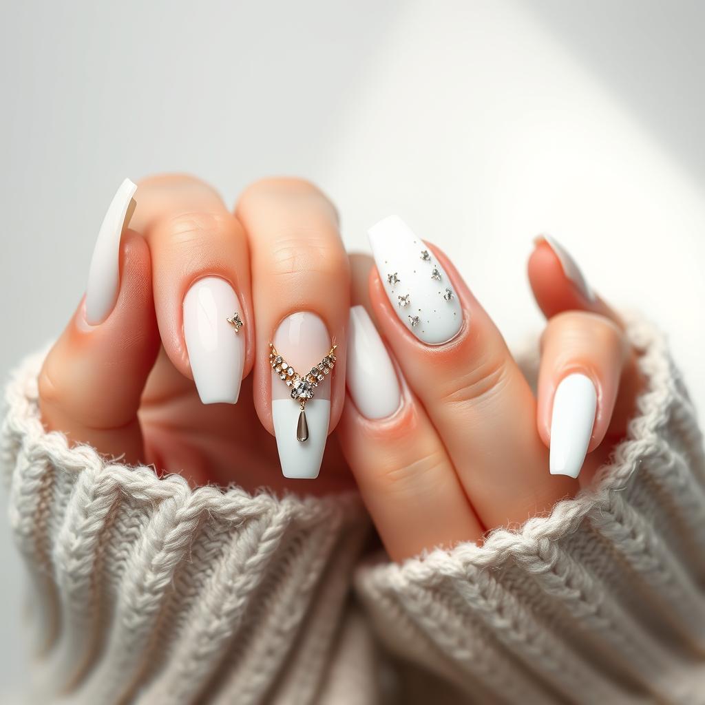 19 unhas decoradas brancas para se inspirar