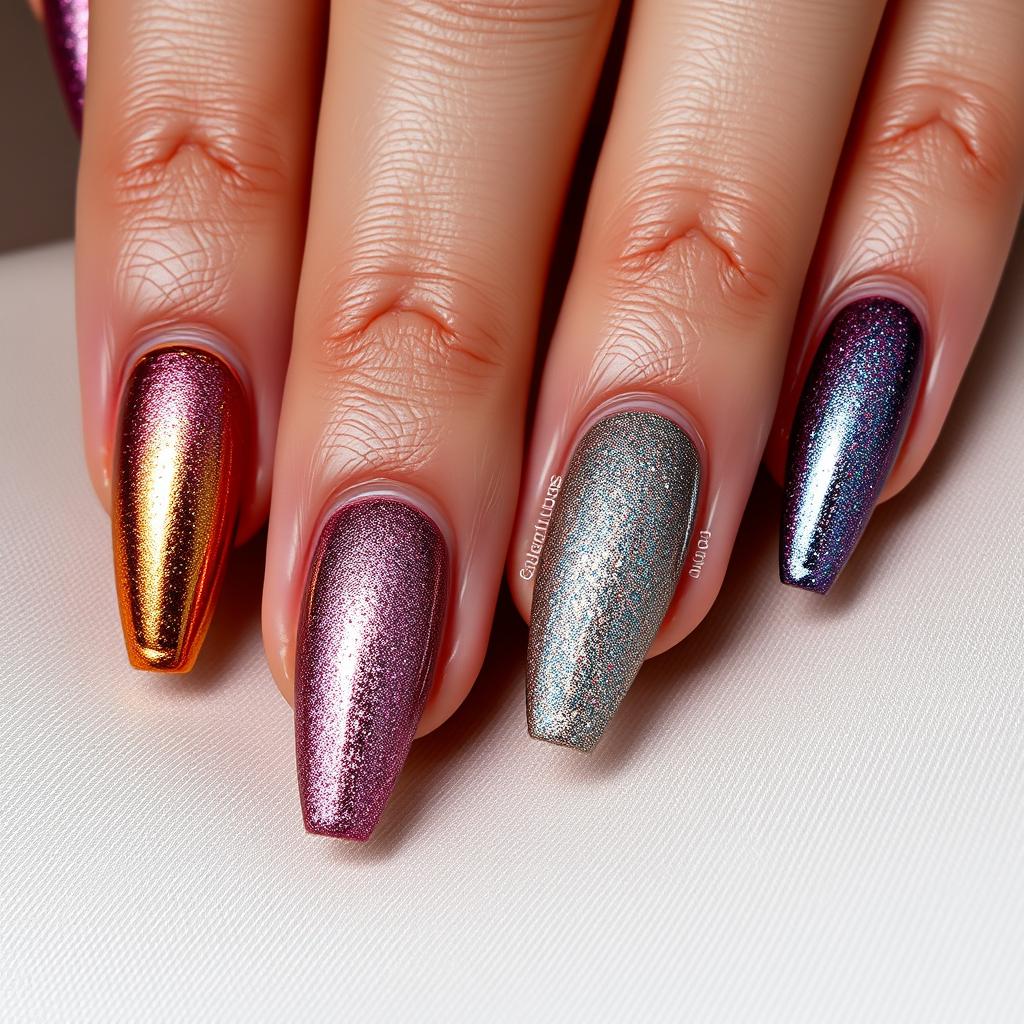 Unhas decoradas metalizadas: 11 ideias para marcar presença