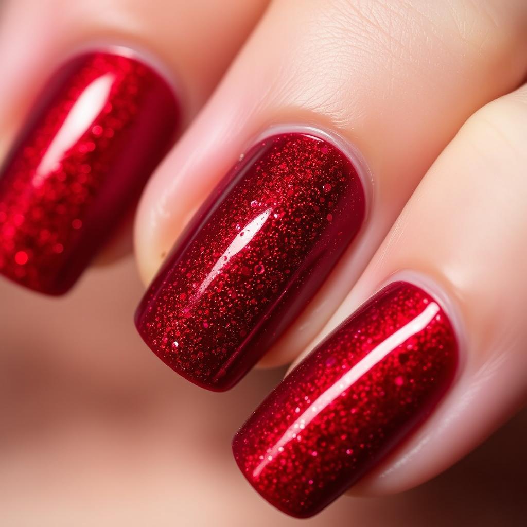 15 unhas decoradas vermelhas com glitter que são um arraso