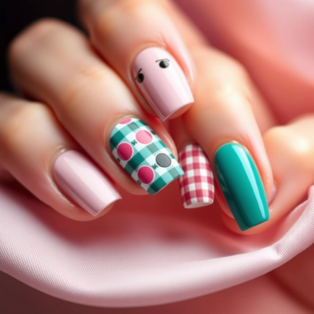 15+ unhas decoradas xadrez para você se inspirar