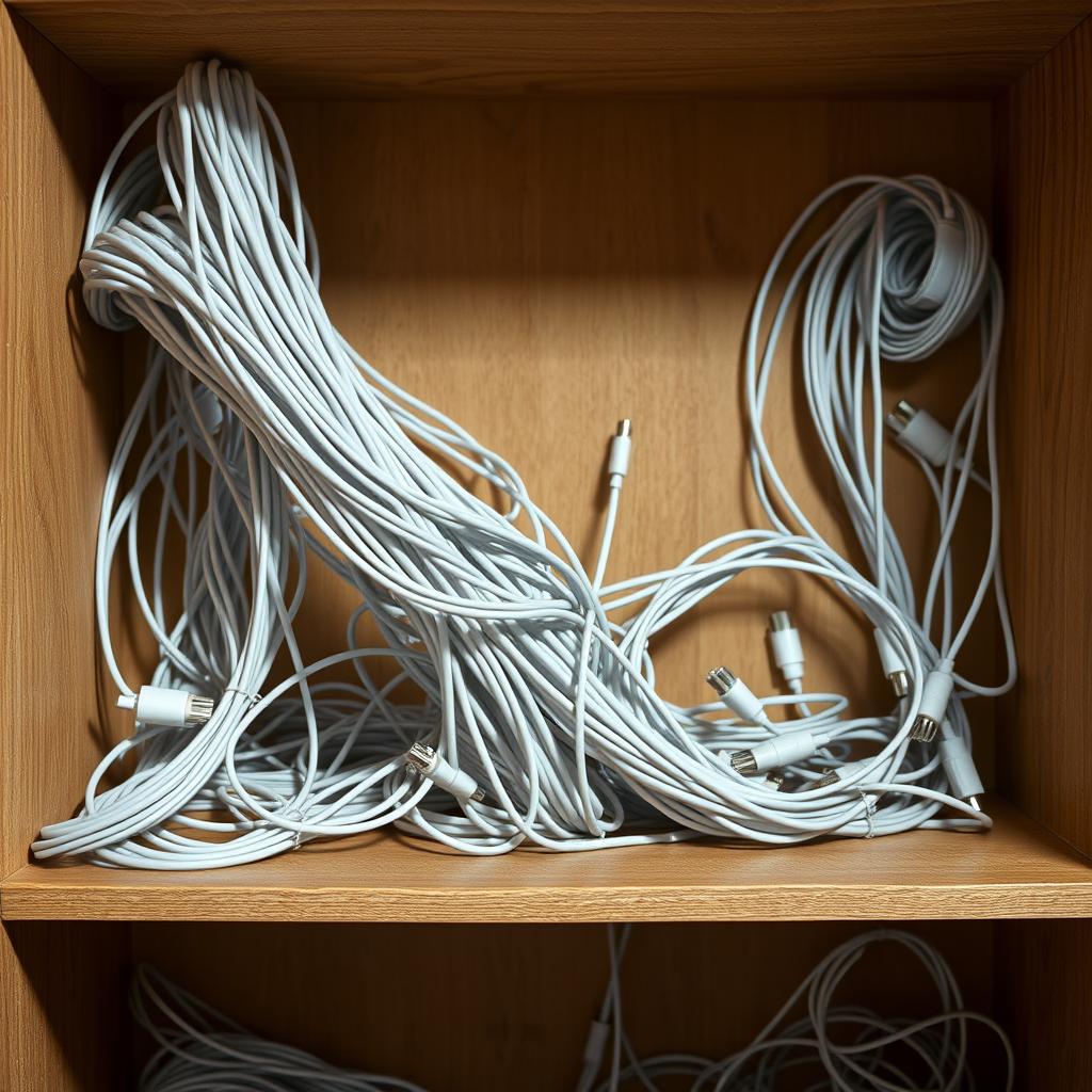 Como esconder cabos e fios desorganizados com itens que você já tem em casa