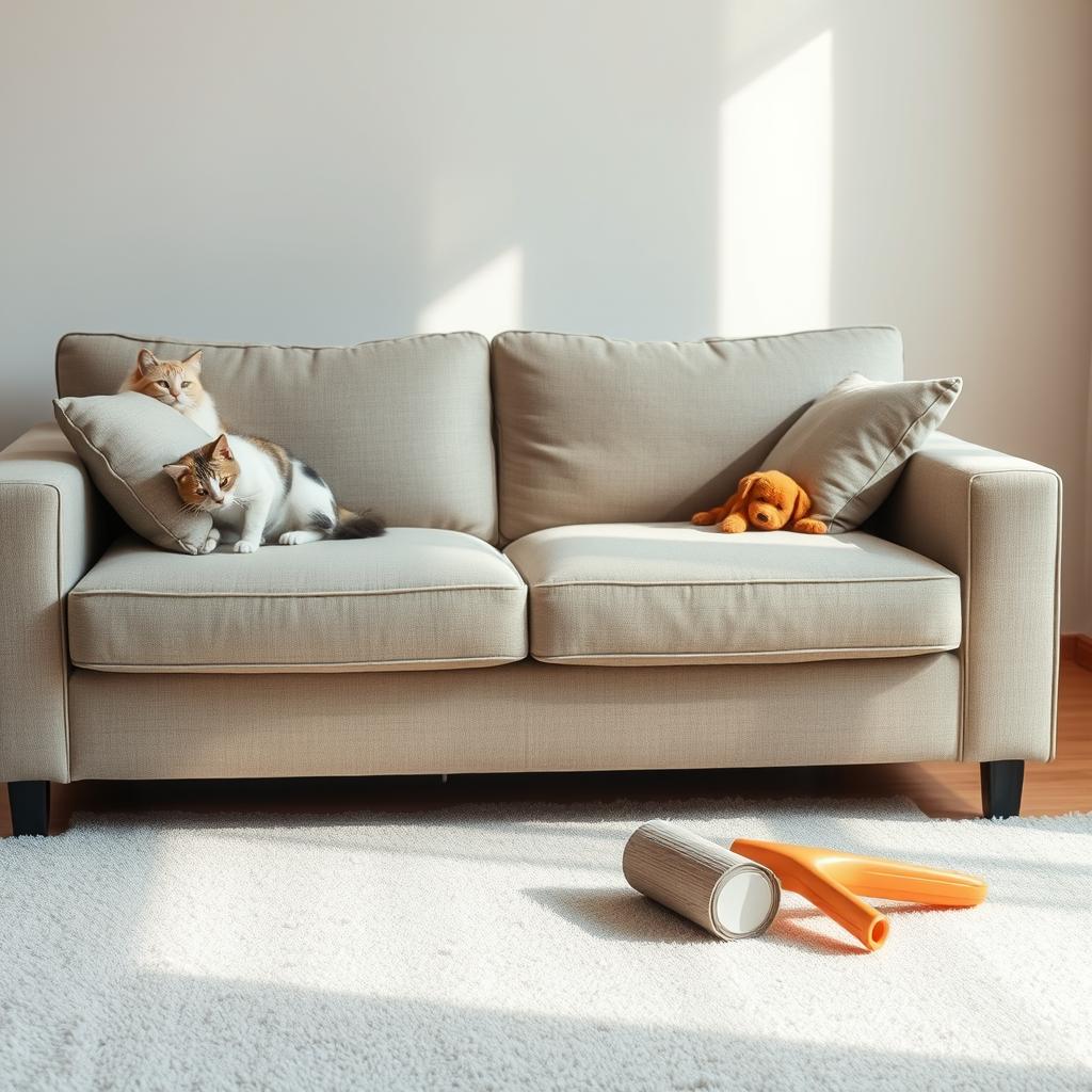 Pelo de gato ou cachorro no sofá? Confira dicas para limpar!