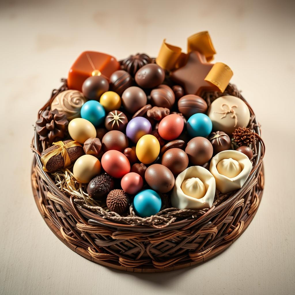Aprenda como montar uma cesta de chocolate para presentear na Páscoa