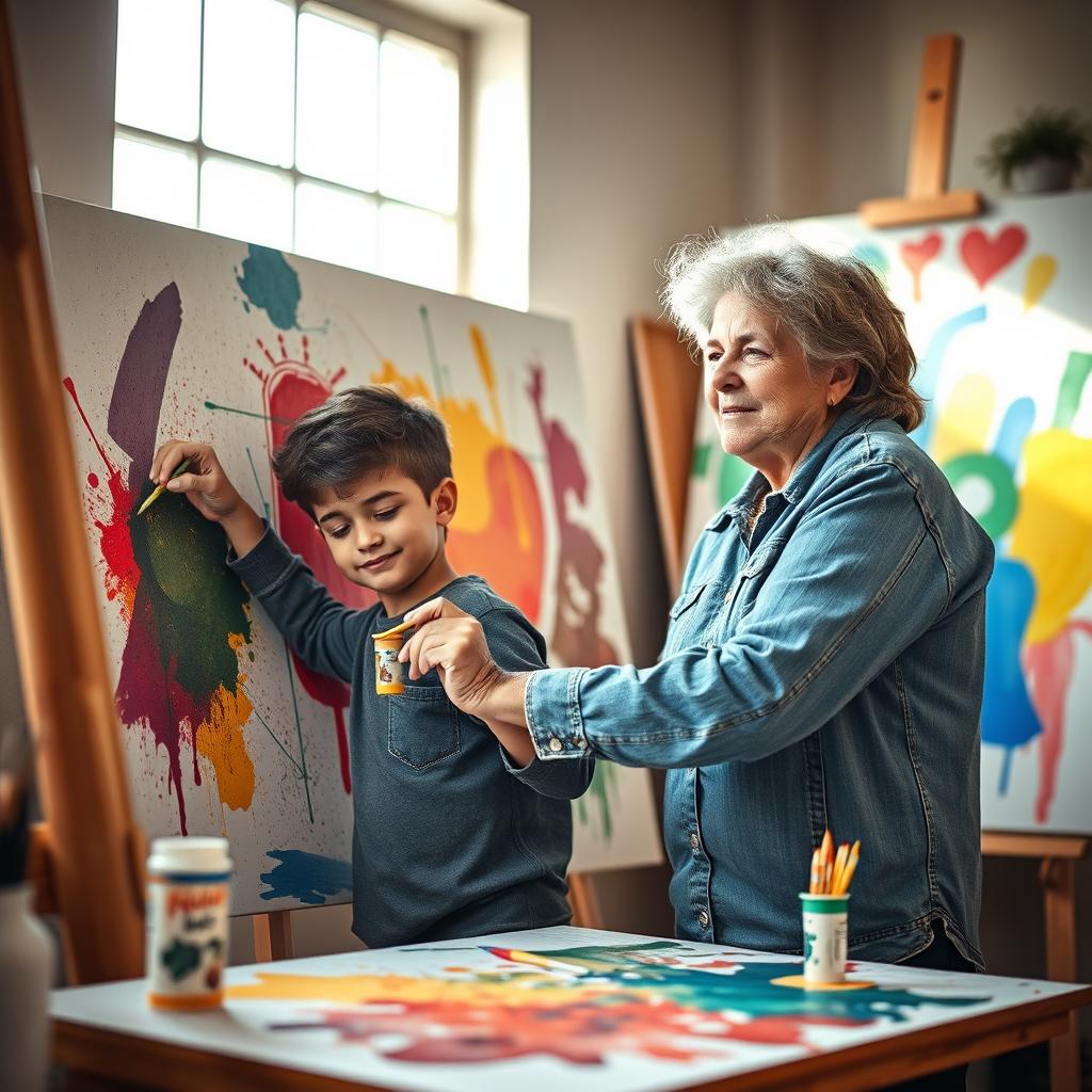 Arte e autismo: A interação entre tia e sobrinho através da pintura!