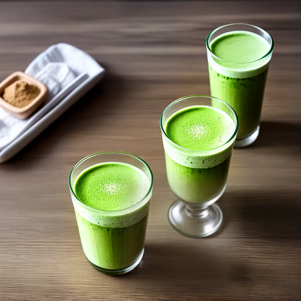 matcha latte espuma verde saude