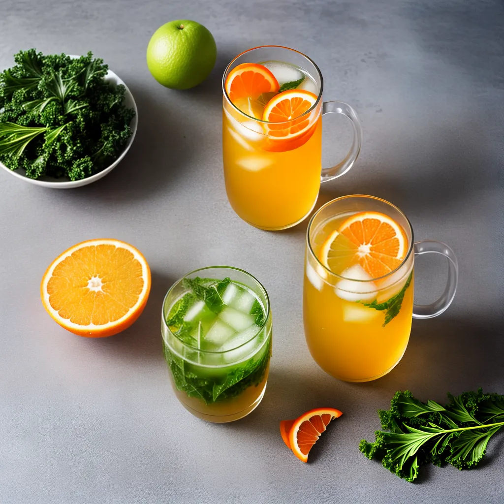 cha verde detox kale gengibre laranja