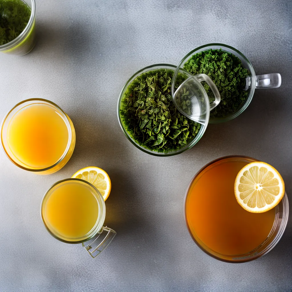 cha verde kale laranja gengibre