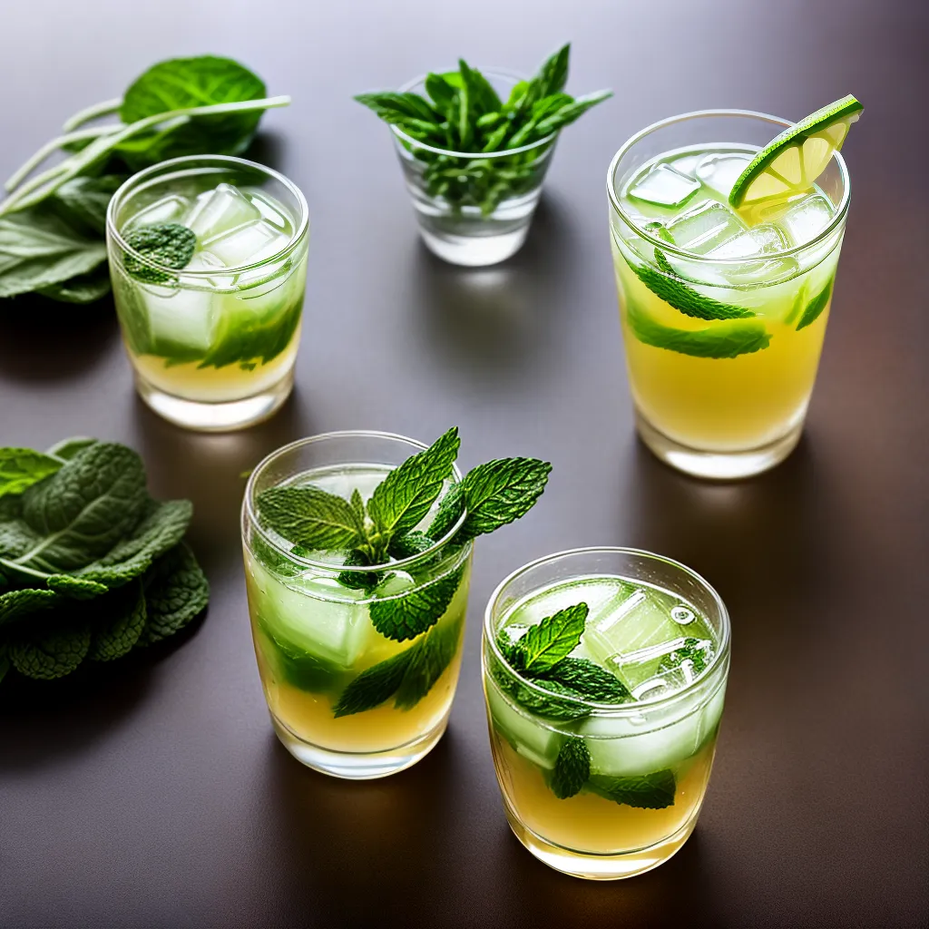 cha verde folhas alface hortela cha verde folhas alface hortela