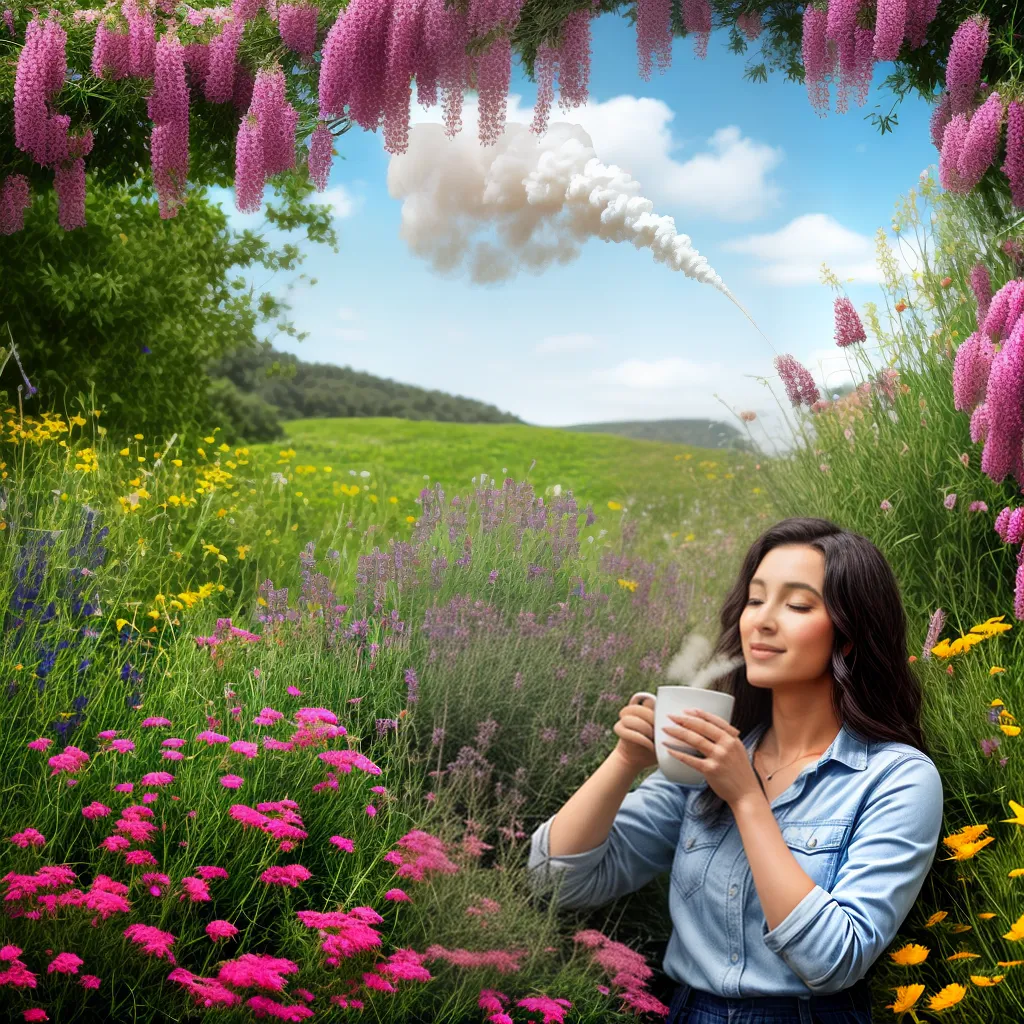 cha menopausa ervas flores mulher