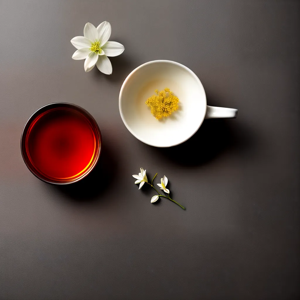 flor jasmim cha xicara folhas