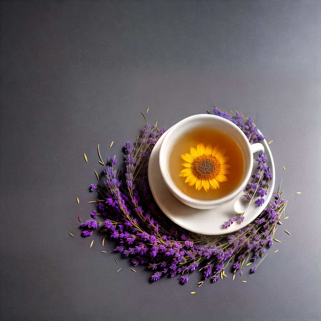 cha lavanda flores serenidade