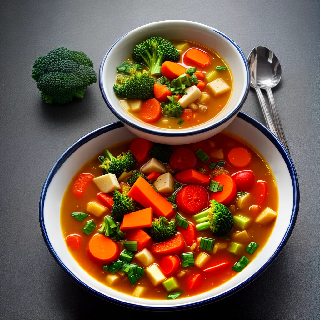 sopa vegetal colorida saudavel