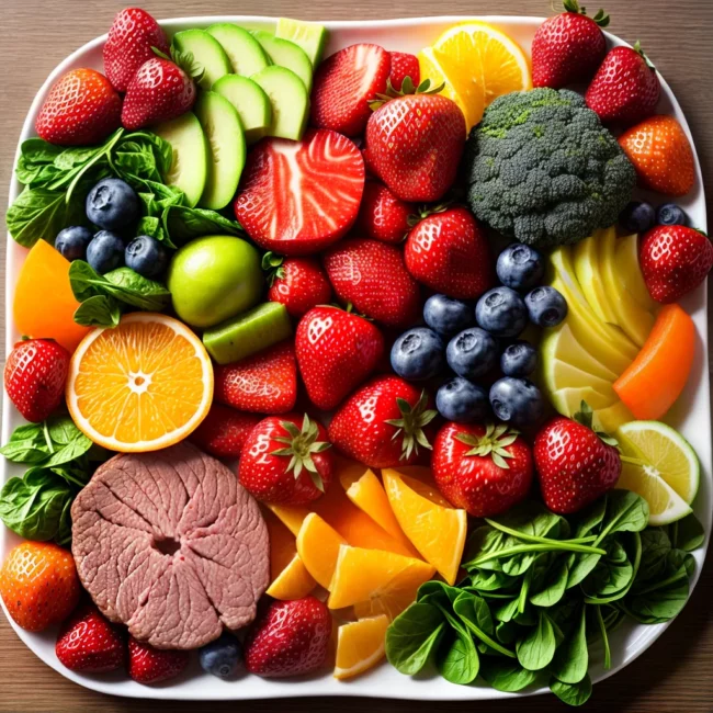 prato colorido frutas legumes gota