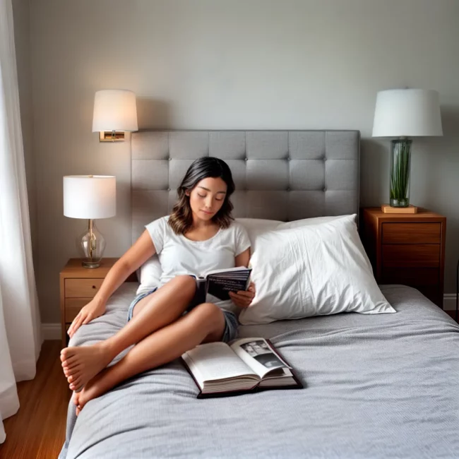 quarto leitura sereno rotina noturna