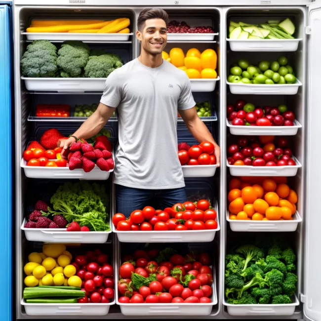 escolhas saudaveis refrigerador frutas legumes