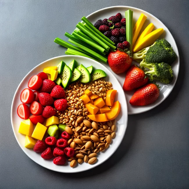 prato colorido frutas legumes gluten free
