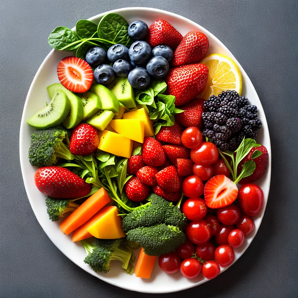 prato colorido frutas legumes dieta lua