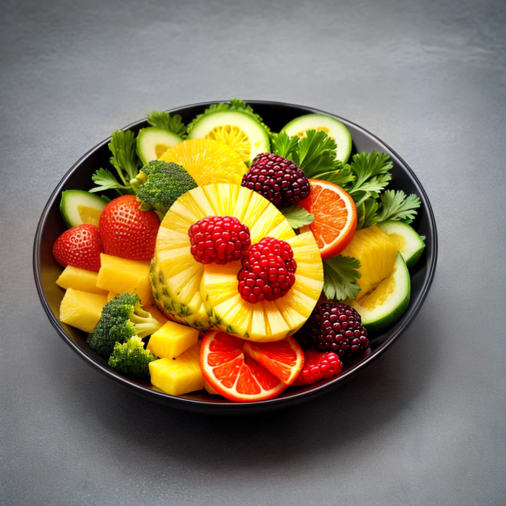 tigela abacaxi frutas coloridas saudavel tigela abacaxi frutas coloridas saudavel