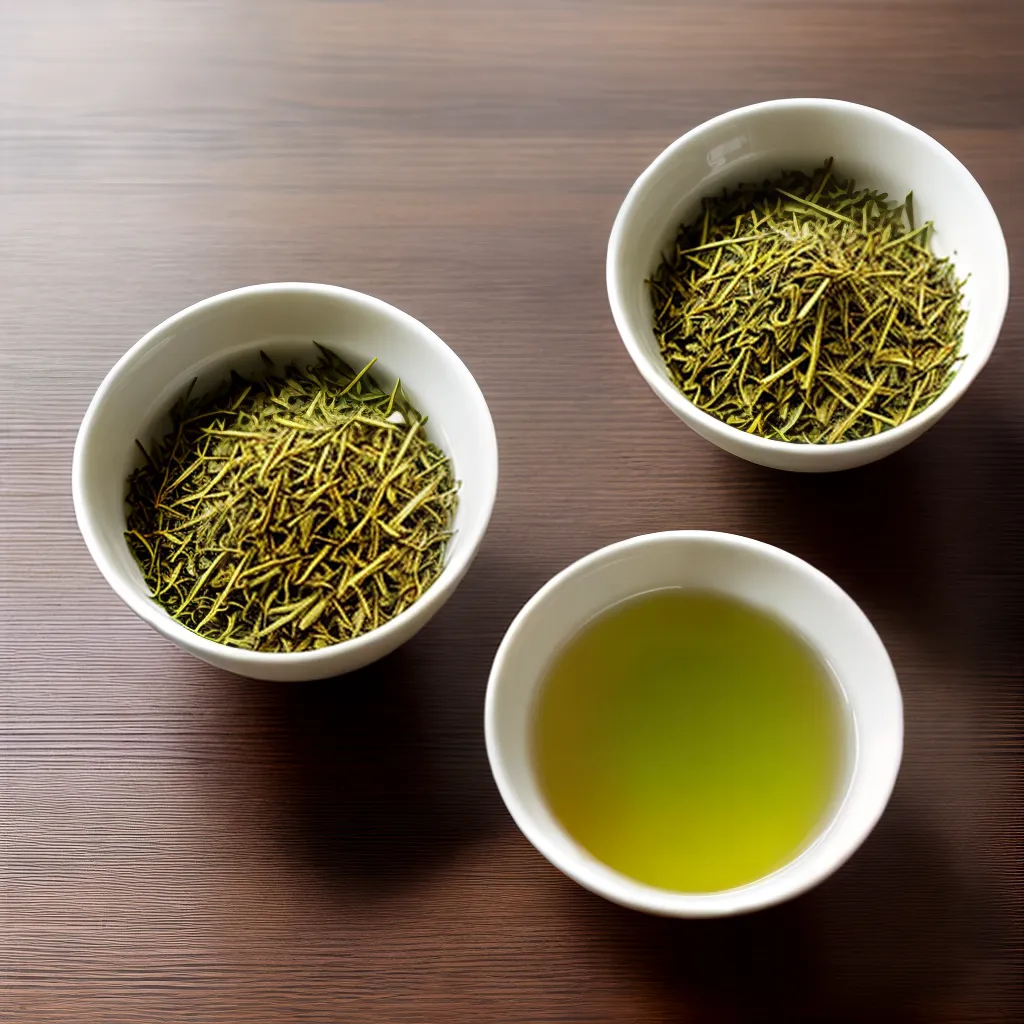 cha verde folhas naturais sol