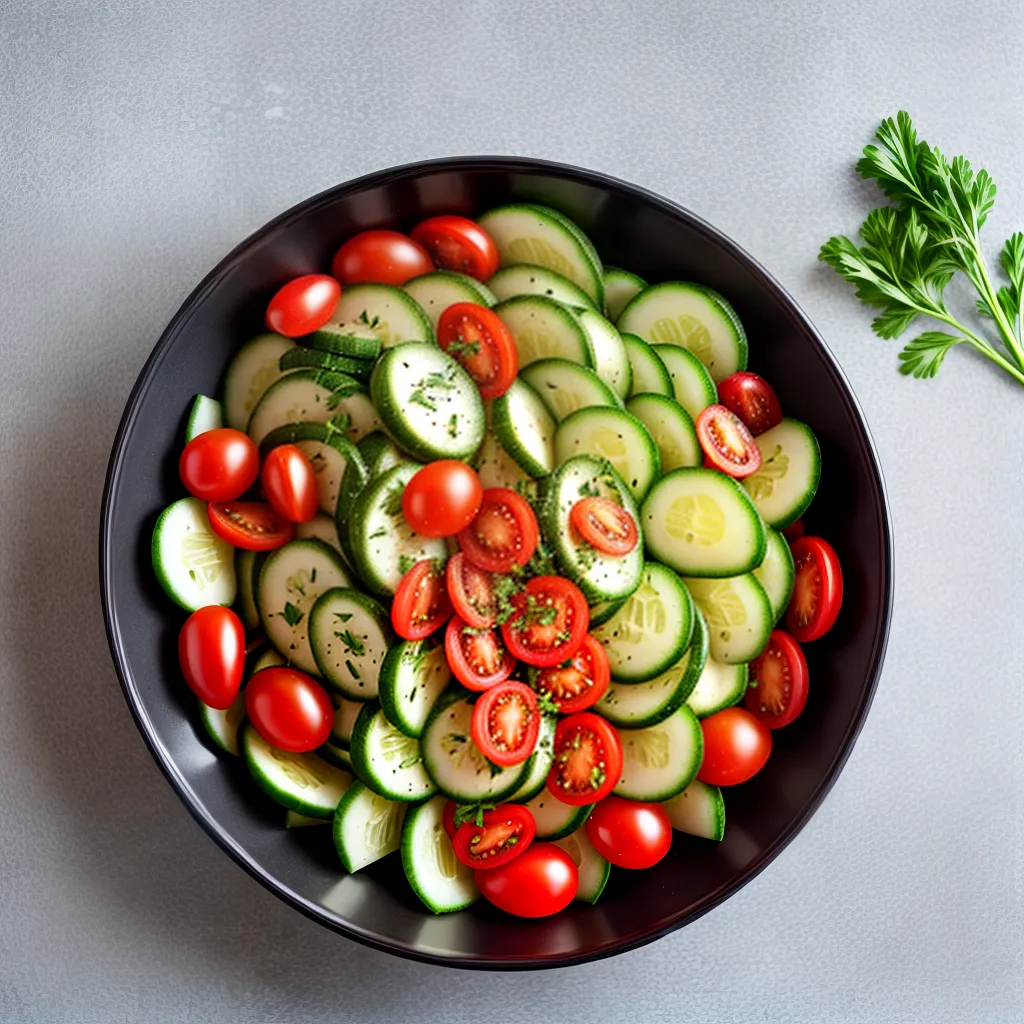 salada refrescante pepino tomate ervas salada refrescante pepino tomate ervas