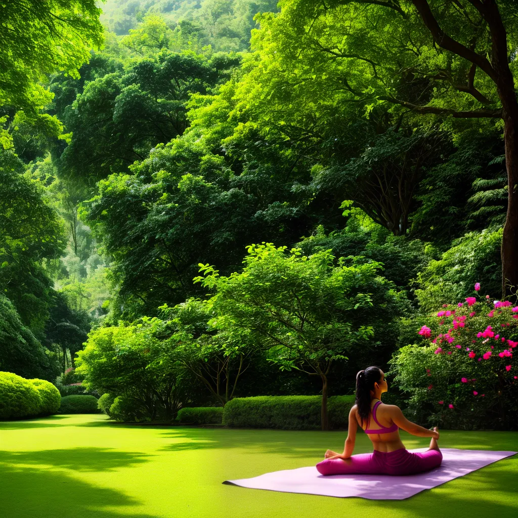 yoga jardim flores harmonia