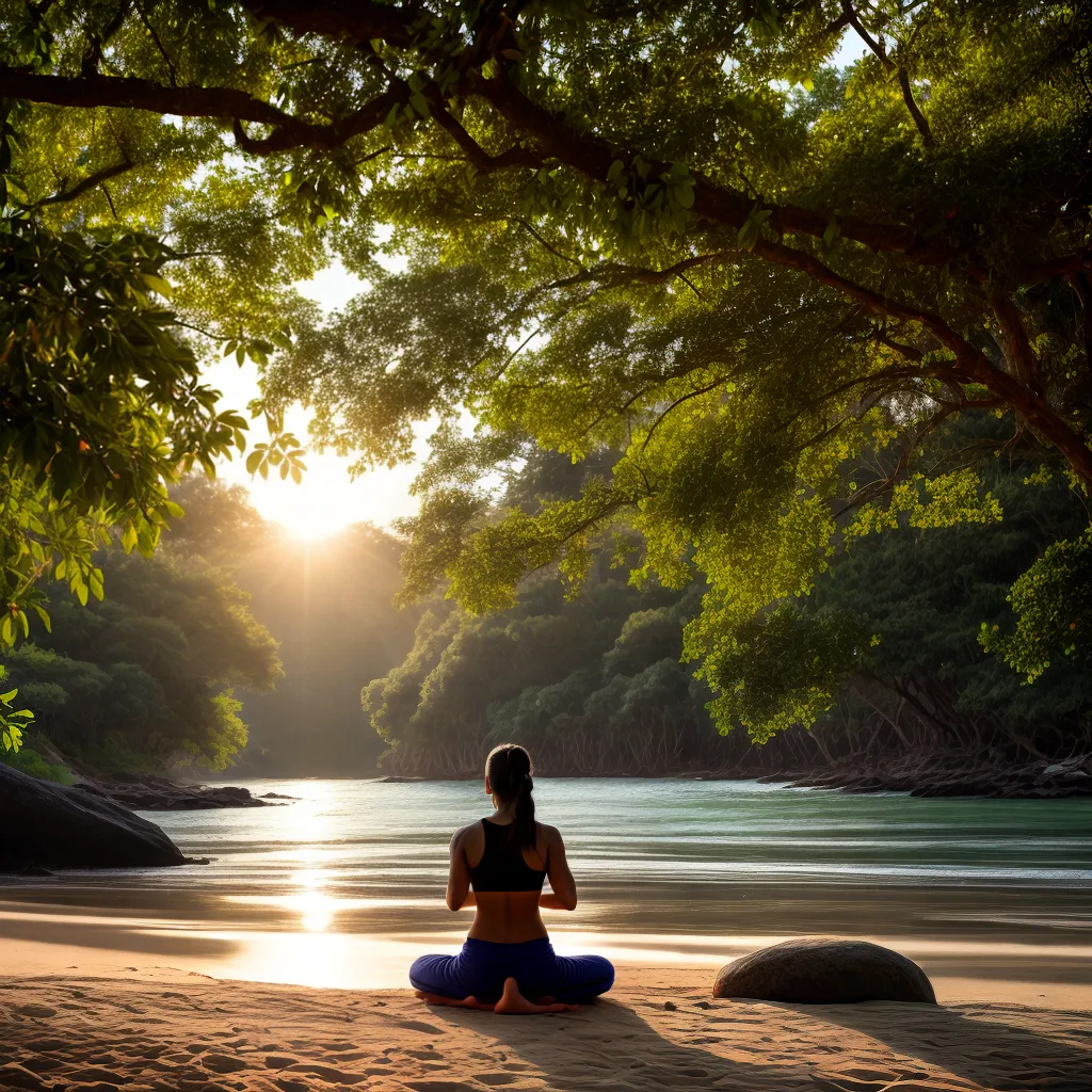 yoga praia amanhecer meditacao ayurveda