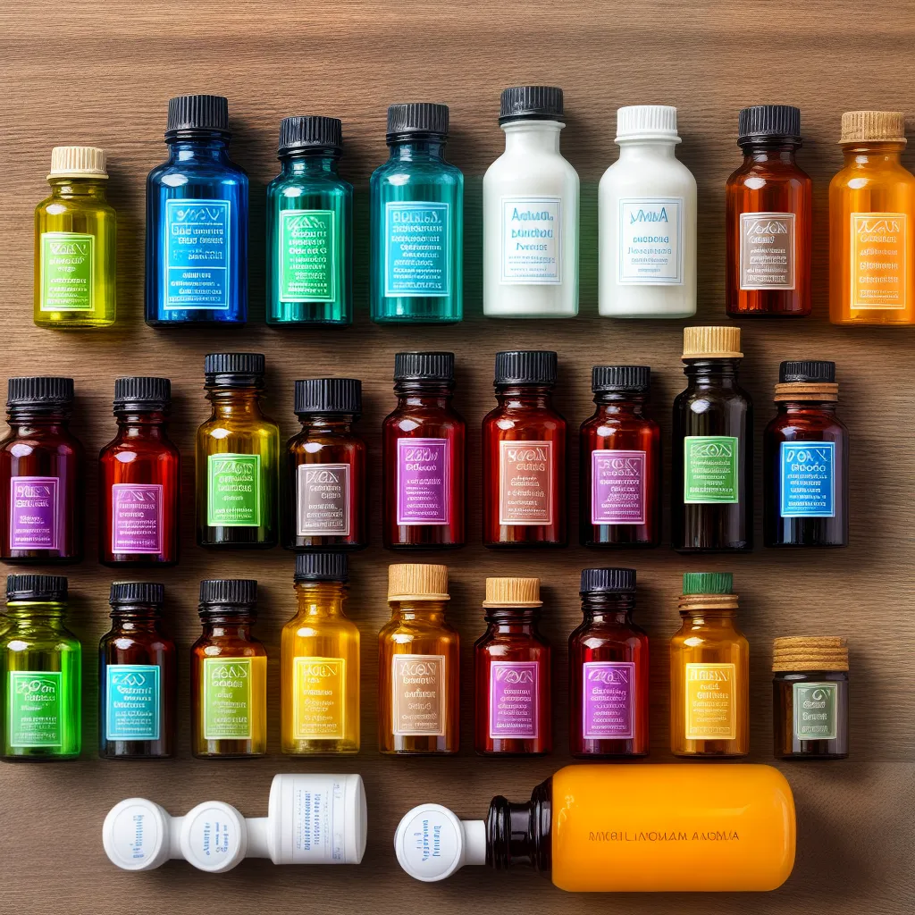 oleos essenciais ayurveda prateleira madeira