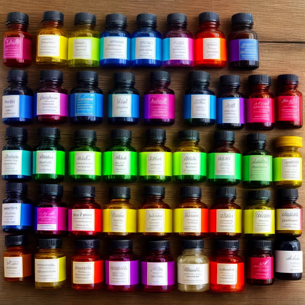 oleos essenciais coloridos prateleira madeira 1